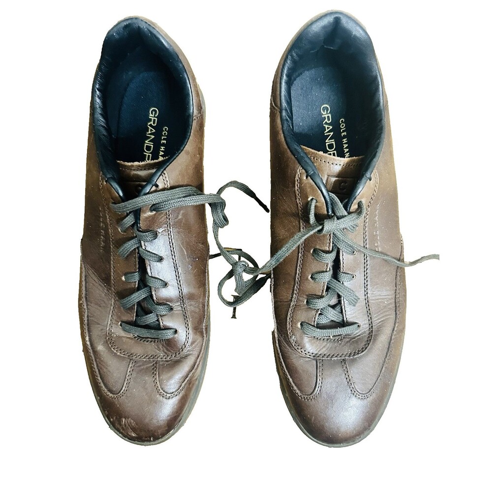 Cole Haan Men's GrandPro Rally Laser Cut Brown Leather Sneakers C30592 11 M